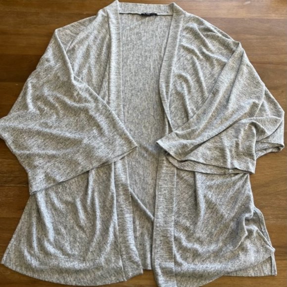 Very J Womens Gray Cardigan Duster Open Front Sz Small Blended Fabric - Picture 1 of 5